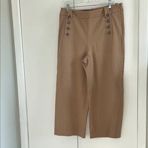 Talbots Tan Button-Detail Pants